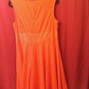 Vibrant orange dress size 14,From London Times 90% polyester 10 %spandex